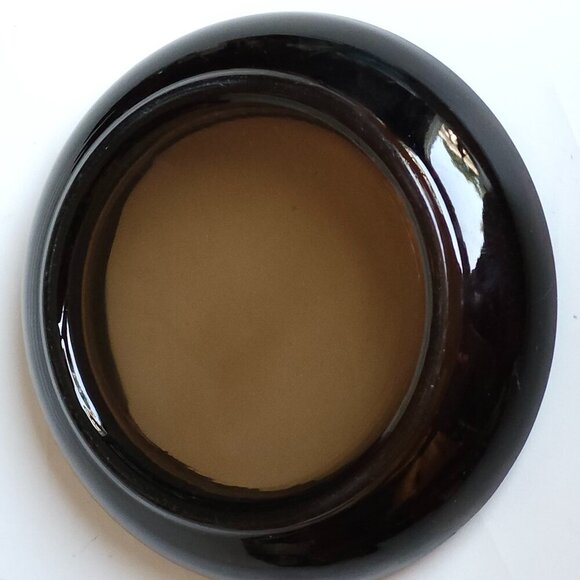 VINTAGE Round Smoky Green 6 in Vintage Glass Ashtray Rare Colour - Picture 3 of 3